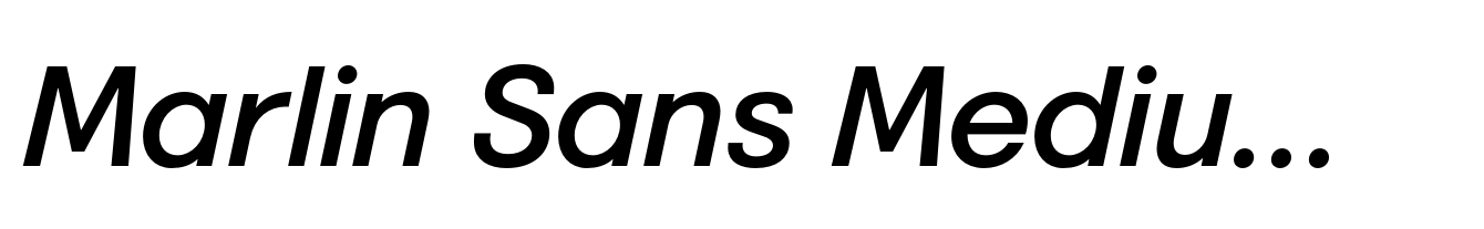 Marlin Sans Medium Italic